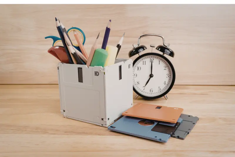 A bright, simple homeschool table with a few beautiful supplies “Minimalist homeschool setup.